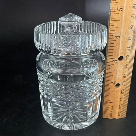 Vintage Waterford Crystal Castlemaine Jam Jelly Honey Jar Signed w/ Lid 4 5/8" - Picture 9 of 10
